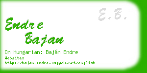 endre bajan business card