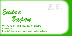 endre bajan business card